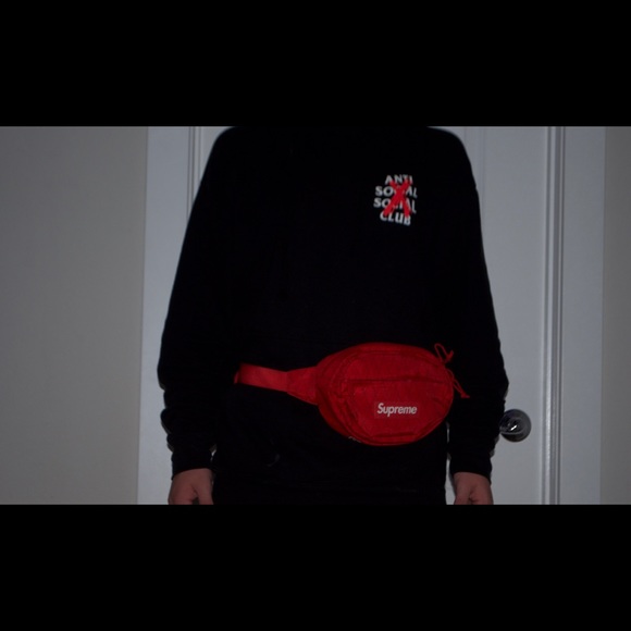 SUPREME FW18 WAIST BAG RED - Picture 3 of 6